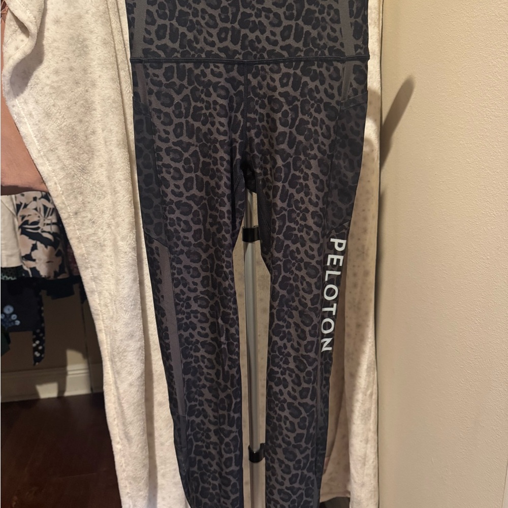 Peloton With Dark Leopard Print Leggings